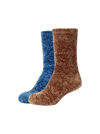 CAMANO | Calcetines de ocio para mujer Cosy Aloe Vera, paquete de 2 | braun